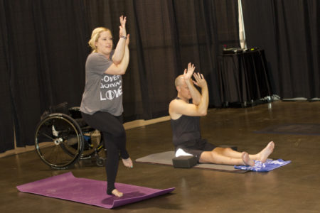 Adaptive yoga was featured at last year’s expo.