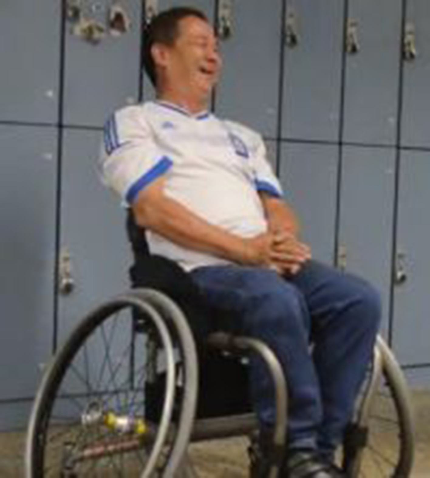 Man in wheelchair basketball wheelchair