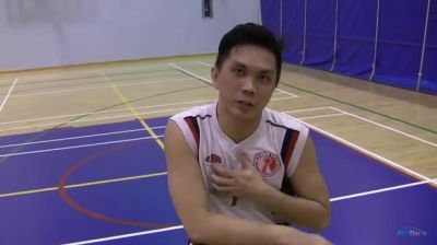 man on basketball court