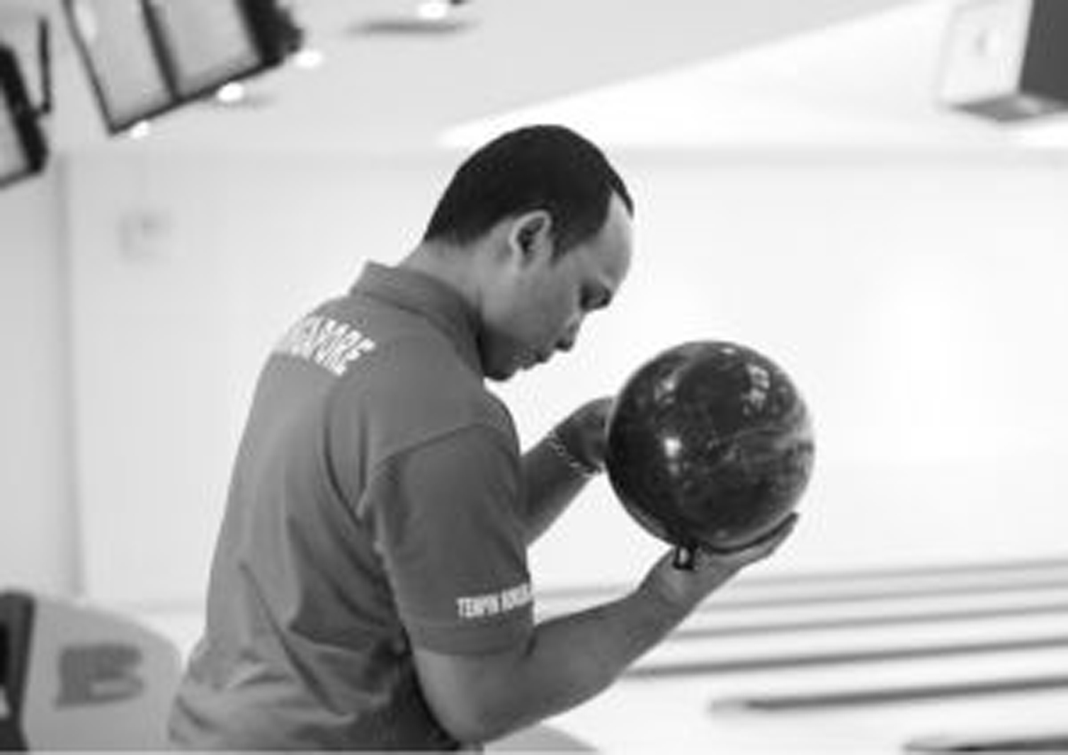 a man bowling