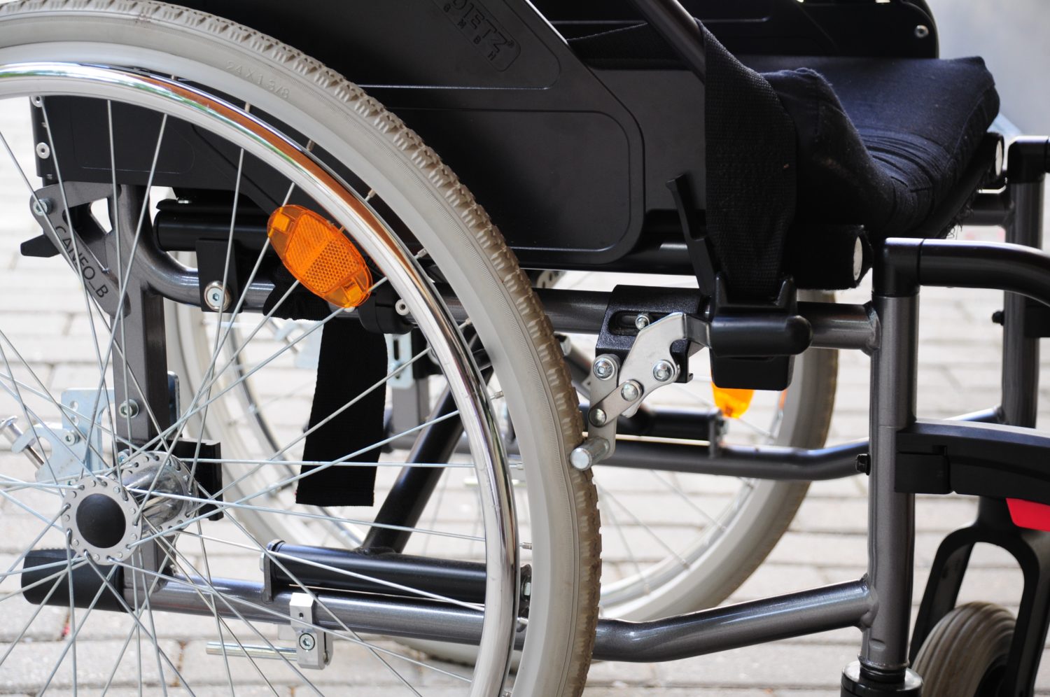 close up image of a wheelchair