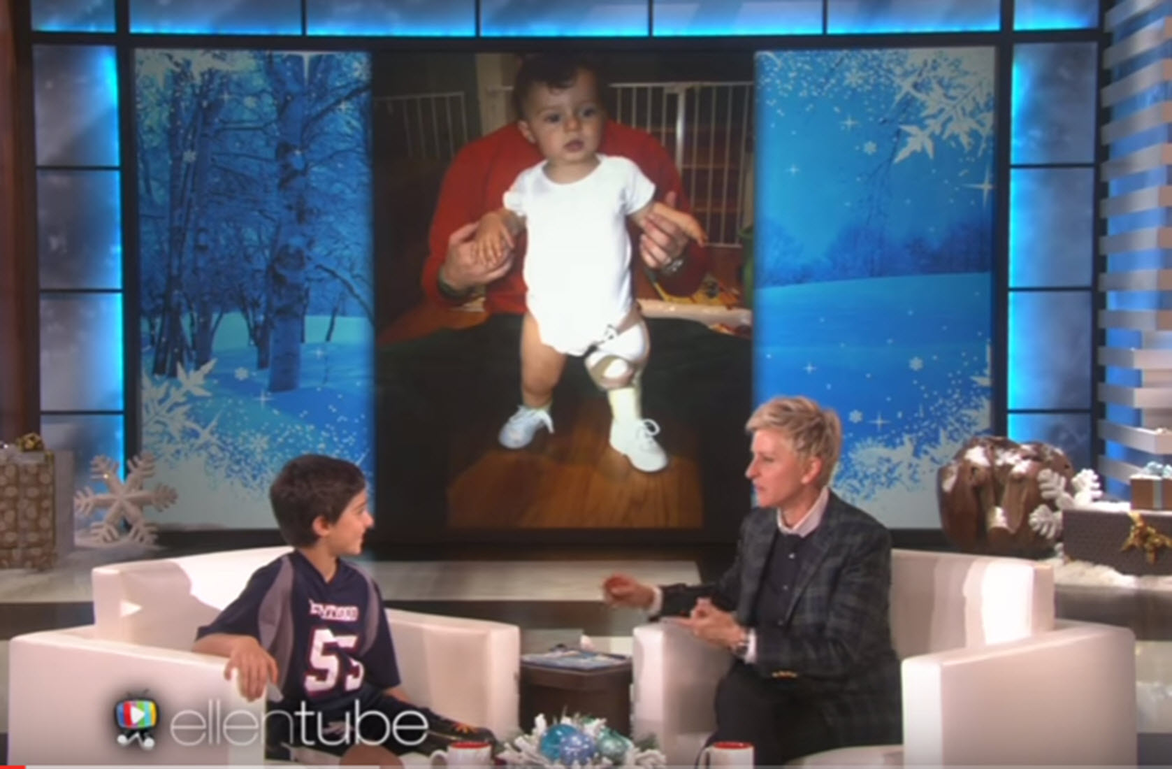 9 year old amputee talks to Ellen Degeneres