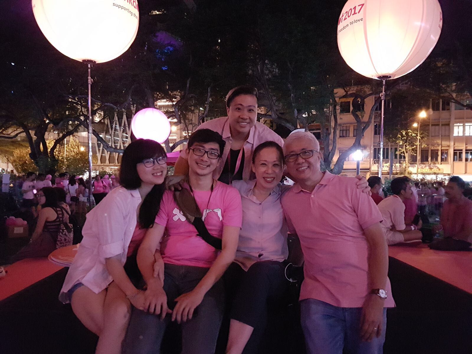 a group of friends and family
