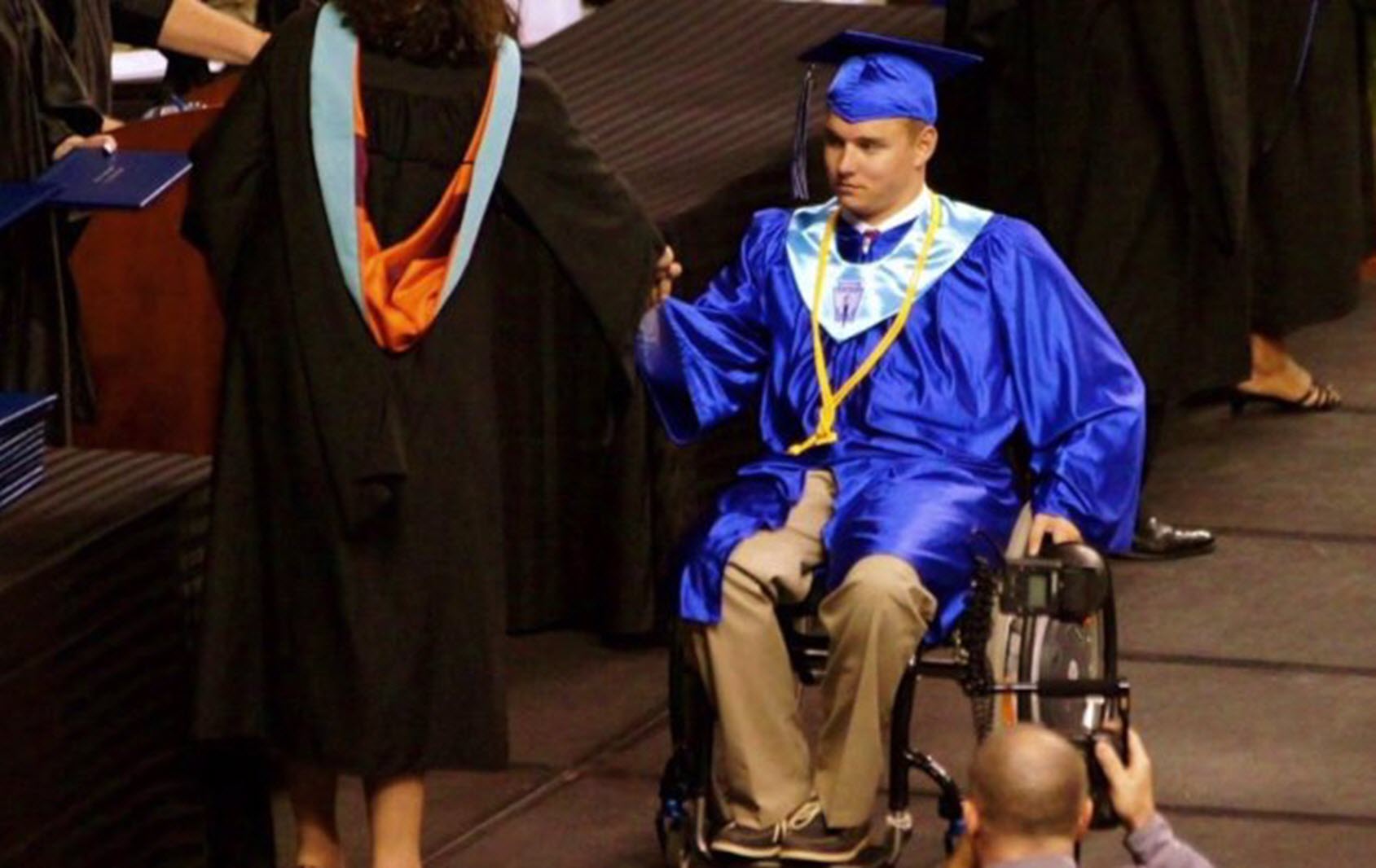 quadriplegic receives diploma