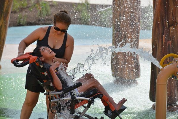 guests enjoy a wheelchair accessible waterpark