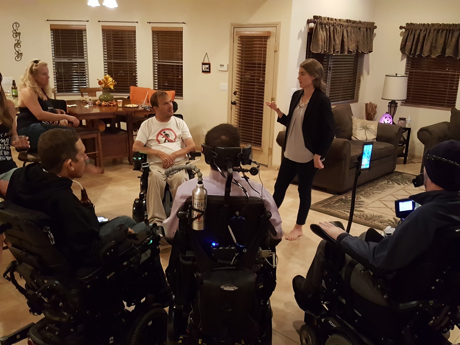 the group in conversation