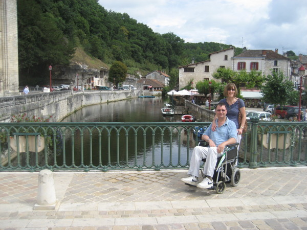 Phillip and his wife in France