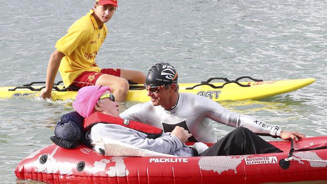 Kevin with Sid in Kayak