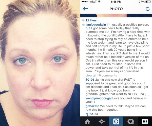 Jamie's instagram post