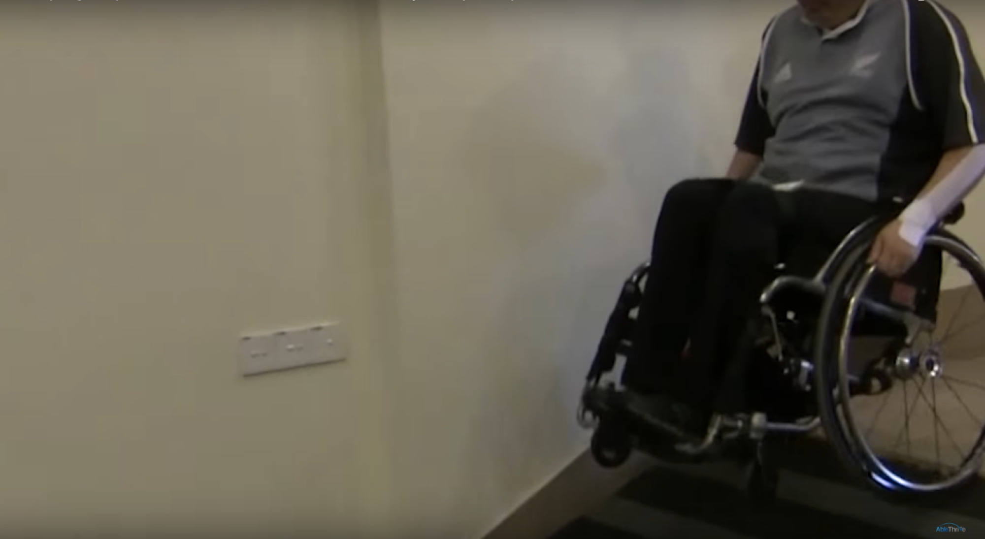 a photo of a portable ramp unfolded 