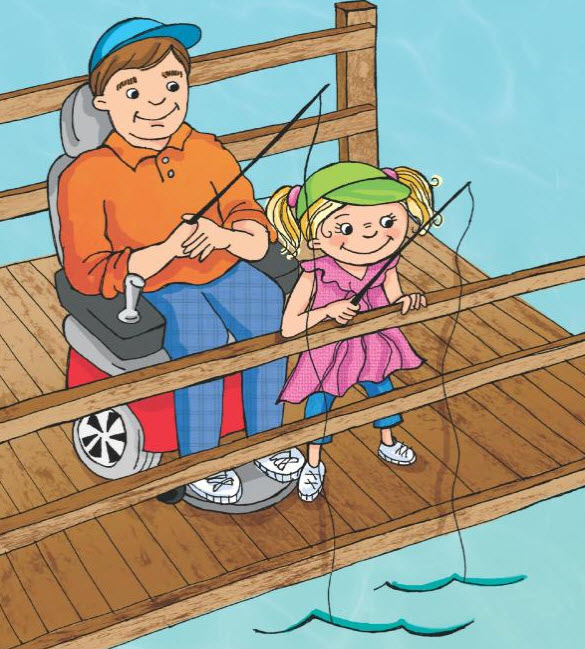 illustration from the book Dad Has a Wheelchair