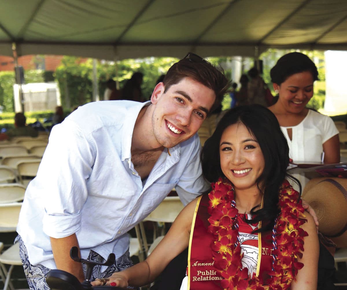 Andersen and Fung at their graduation from USC