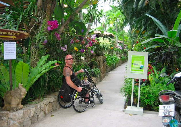 Brian at a garden in Thailand
