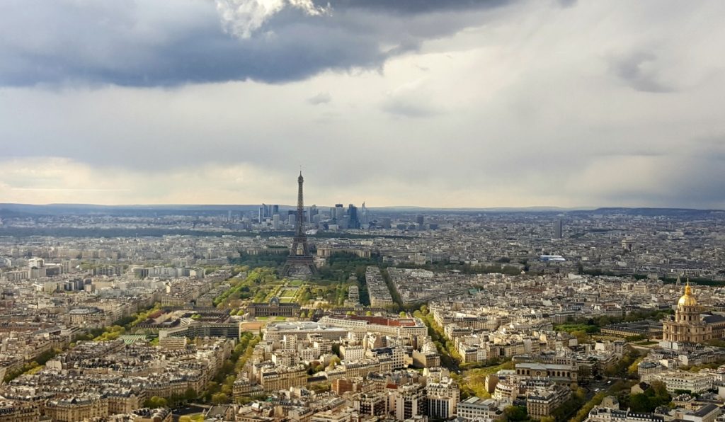 View of Paris from Montparnasse tower 