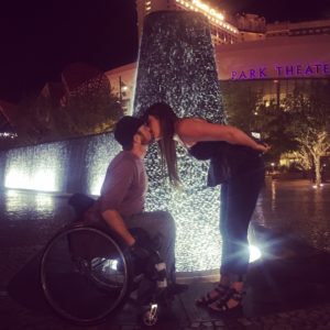 Picture of Chelsea and James kissing in Vegas