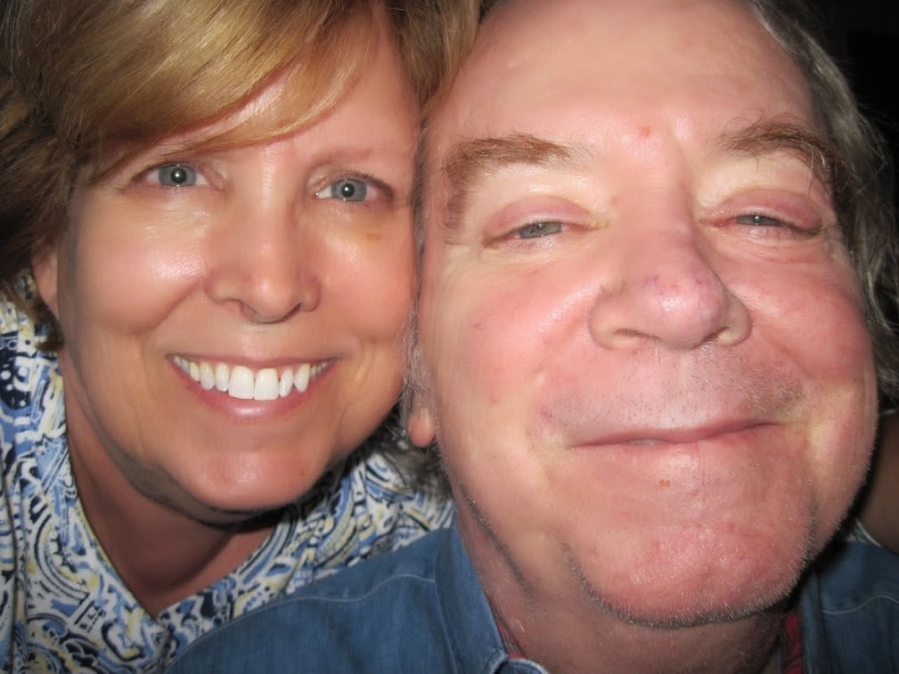 Me with my rock – my wife – Terry.