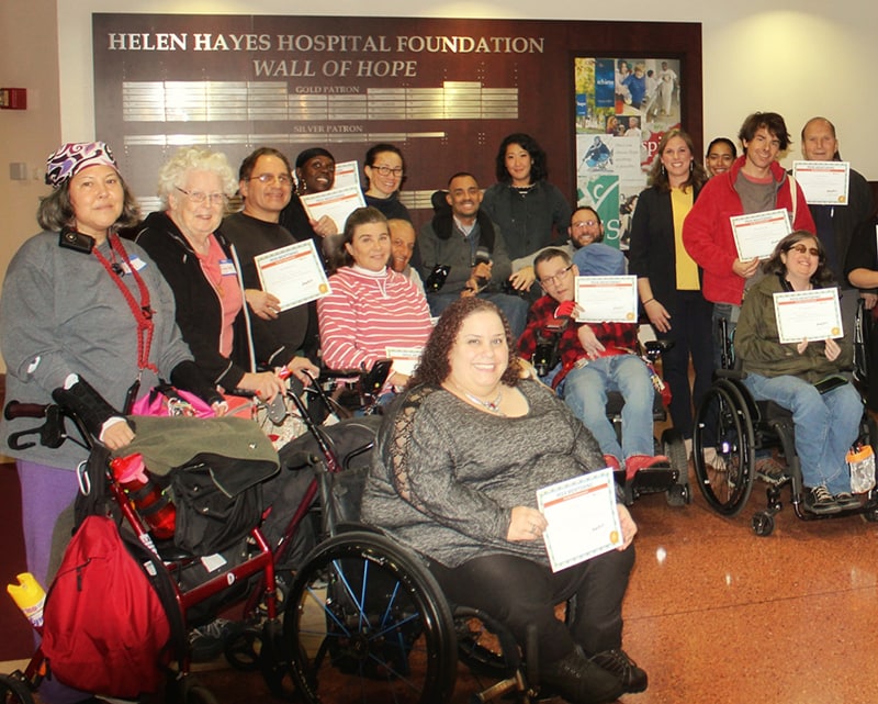 our peer mentor training at Helen Hayes Rehab Hospital