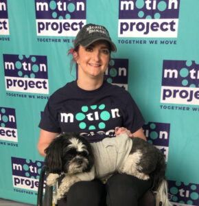 Natalie Barnhard with her dog