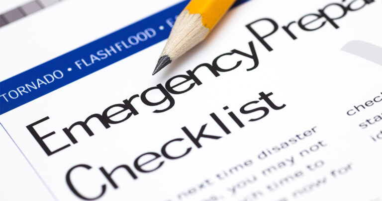 Disaster prep checklist