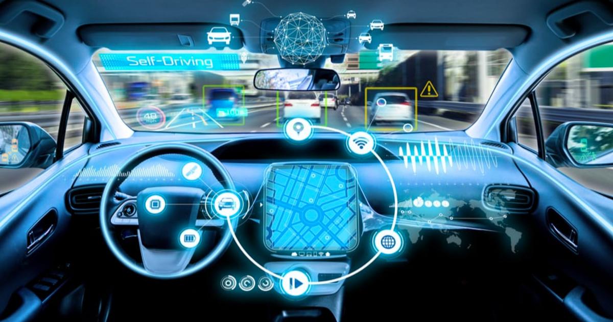 technical view of car dashboard