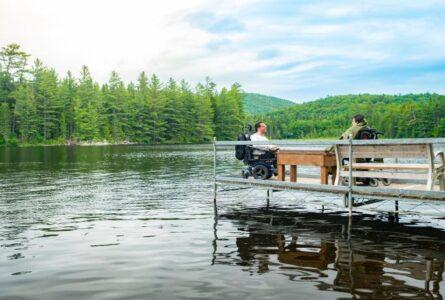 Accessible pier at John Dillon Park in the Adirondacks 