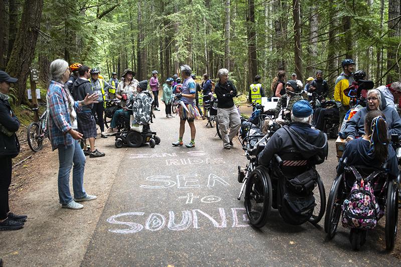 Sea to Sound group on trail