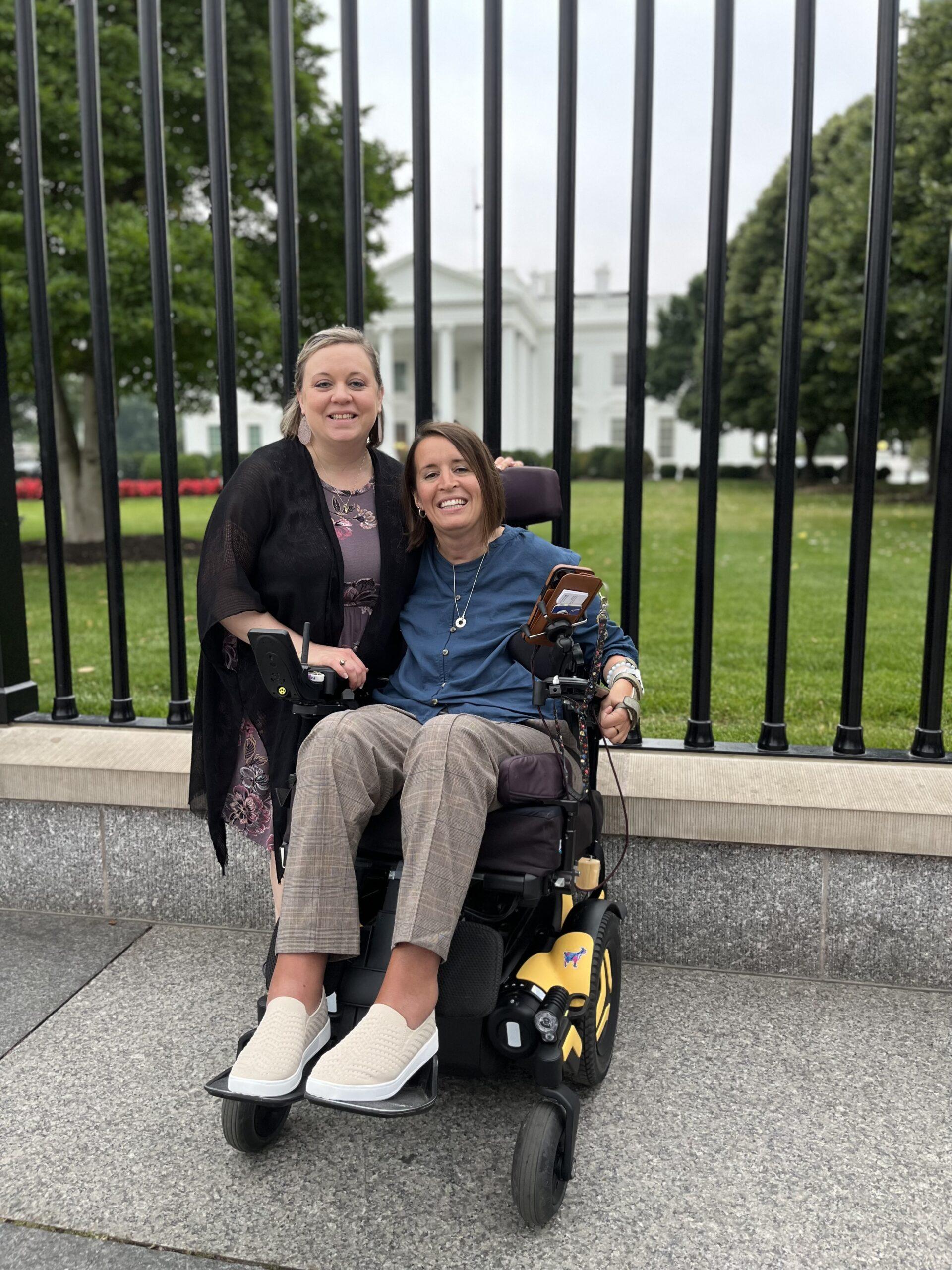 Annie and her caregiver Megan at United Spinal's ROCH.