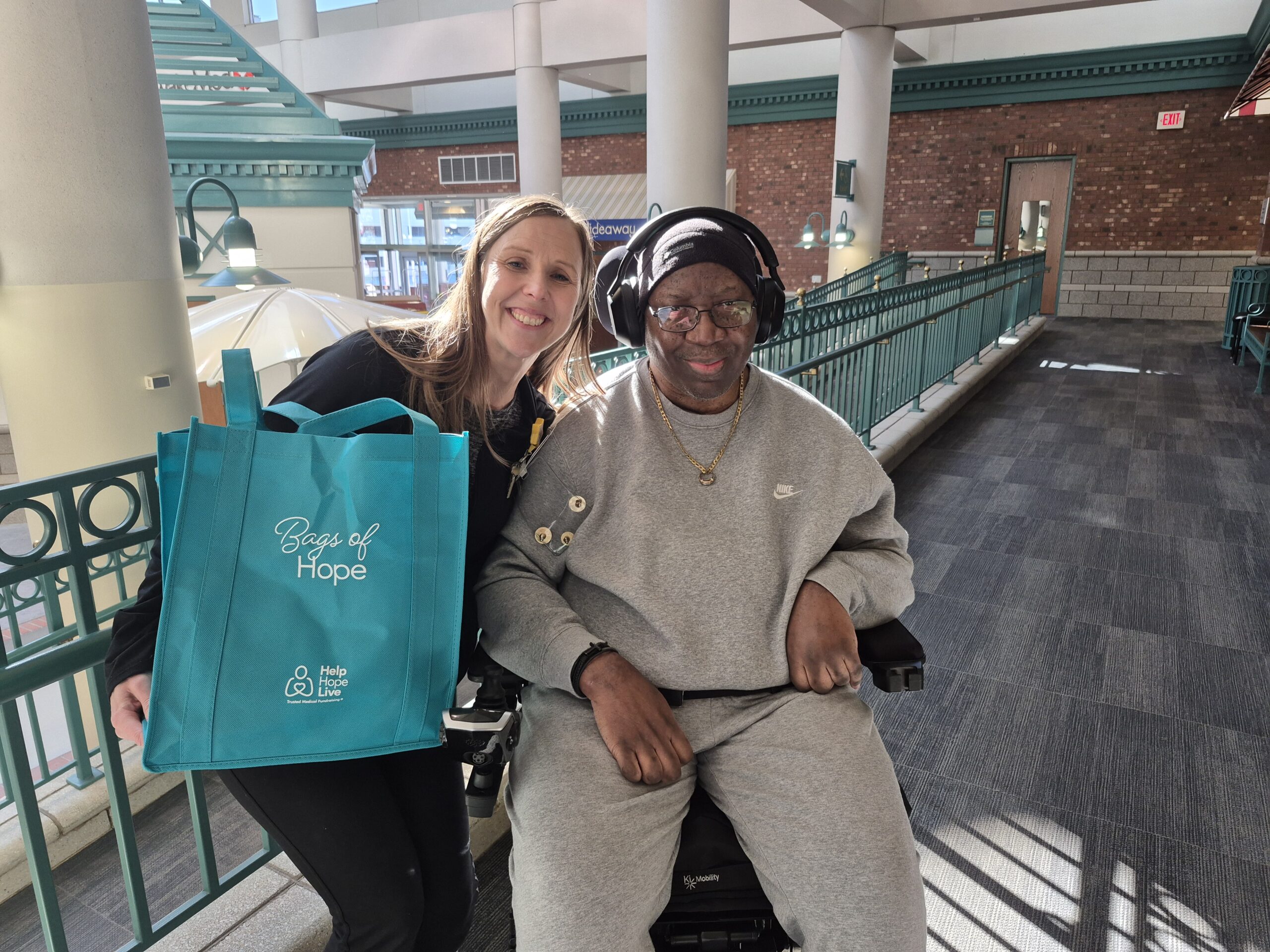 Stephan Golden delivering Bags of Hope