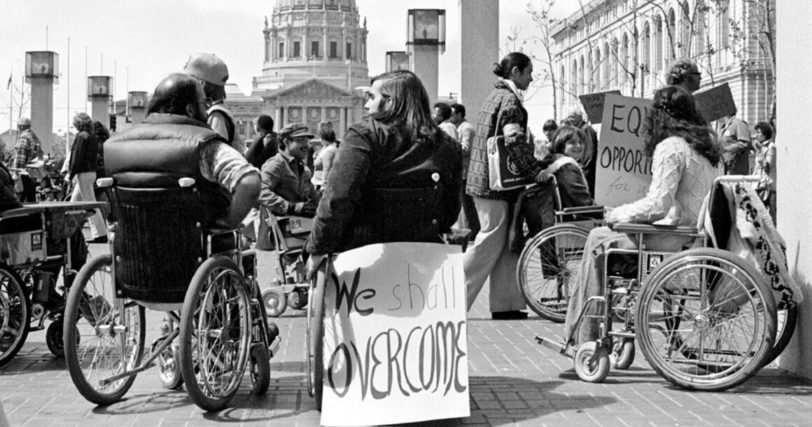 wheelchair users protest for disability protections