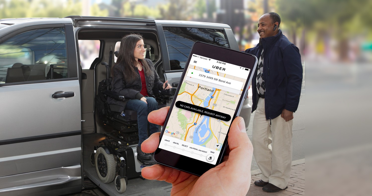 WAV app, accessible taxi driver and wheelchair user